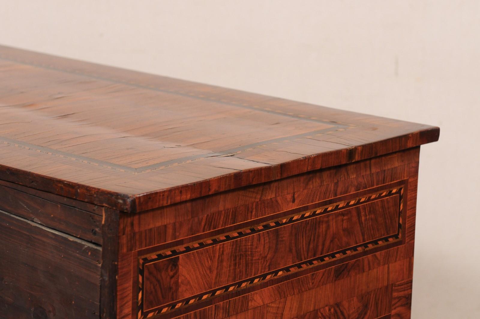 18th C. Italian Neoclassical 3-Drawer Chest w/Decorative Inlay Banding 3