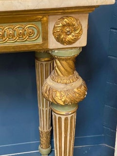 18th c Italian Neoclassical Parcel Gilt Console
