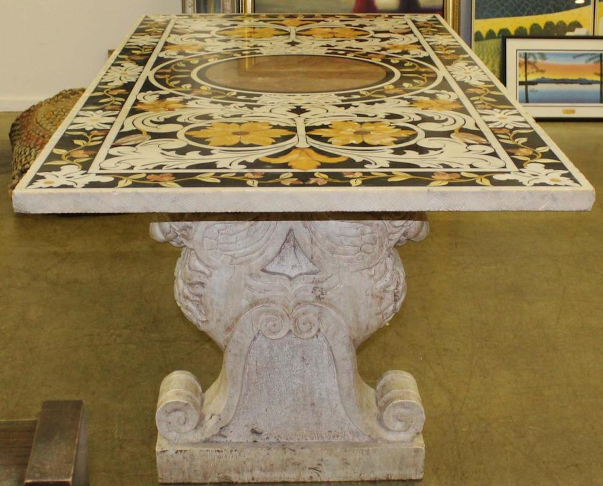 18th Century Italian Pietra Dura Marble-Top Table For Sale 5