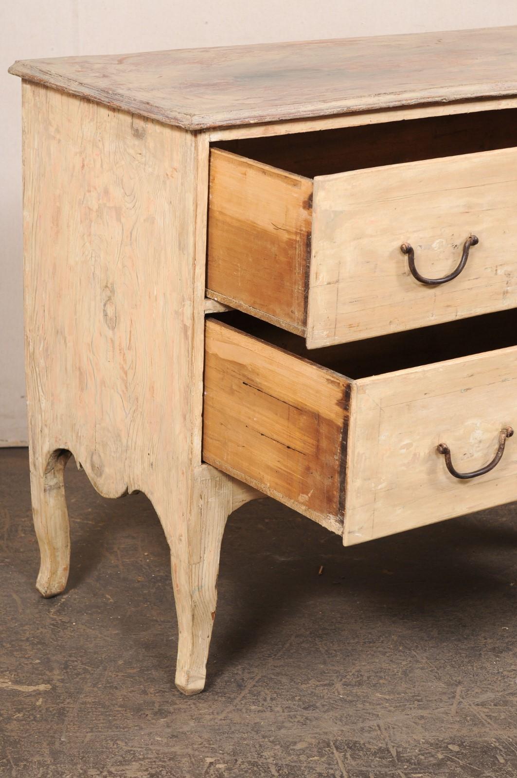 18th Century and Earlier 18th C. Italian Raised Cassettiera w/its Original Finish For Sale