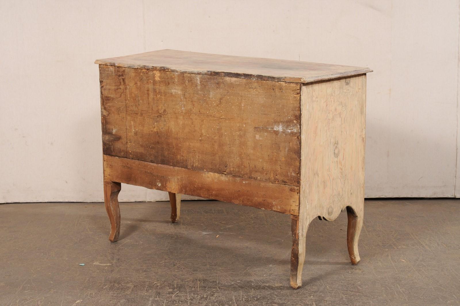18th C. Italian Raised Cassettiera w/its Original Finish For Sale 2