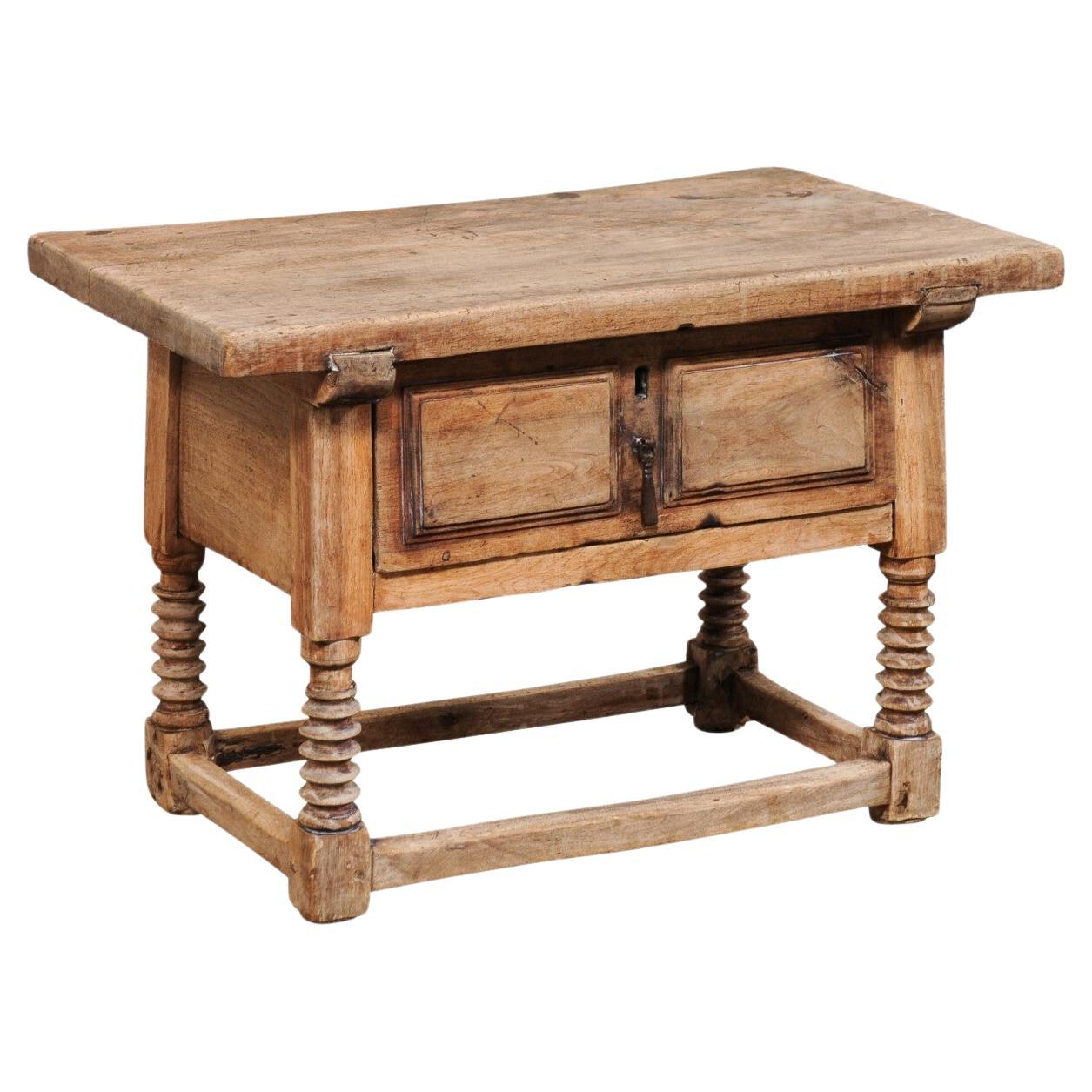 A.I.C. Table basse rustique italienne en bois avec tiroir profond