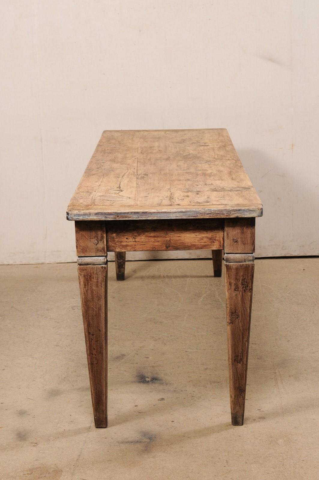 18th Century Italian Rustic Wooden Console Table 6
