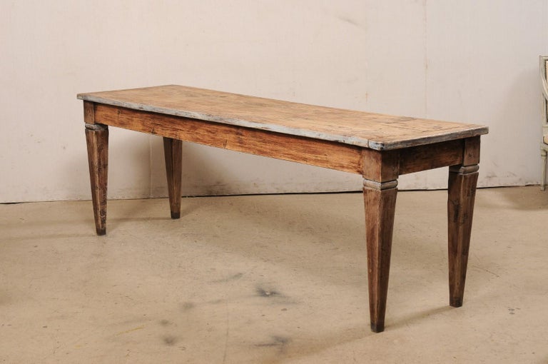 18th Century Italian Rustic Wooden Console Table For Sale at 1stDibs