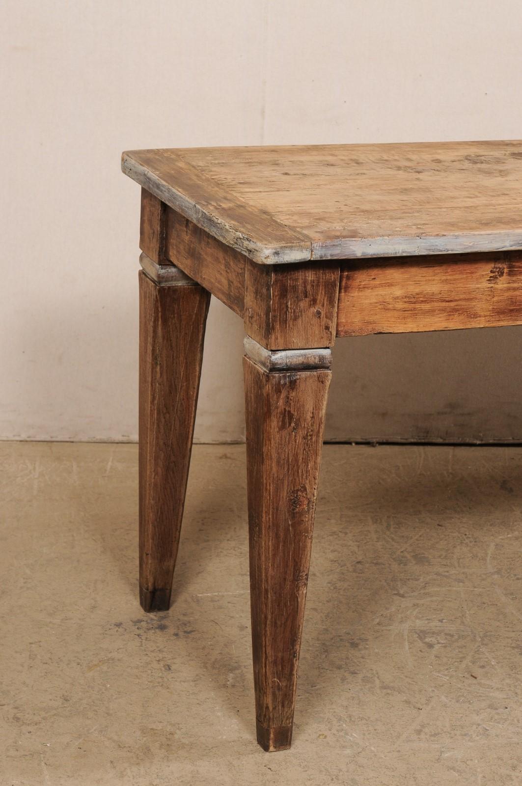 18th Century Italian Rustic Wooden Console Table In Good Condition In Atlanta, GA