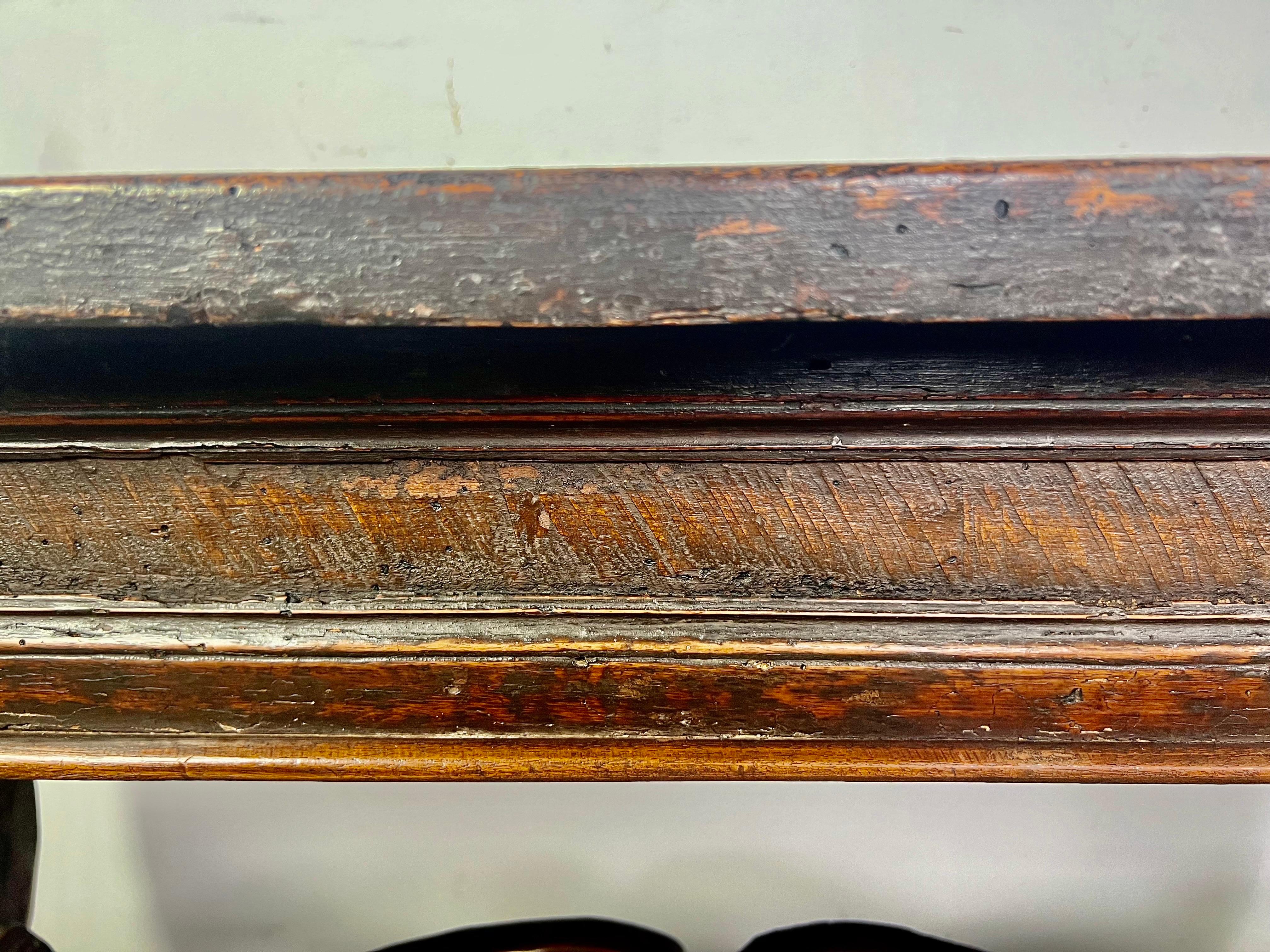Noyer Table à tréteaux italienne du 18e siècle en vente