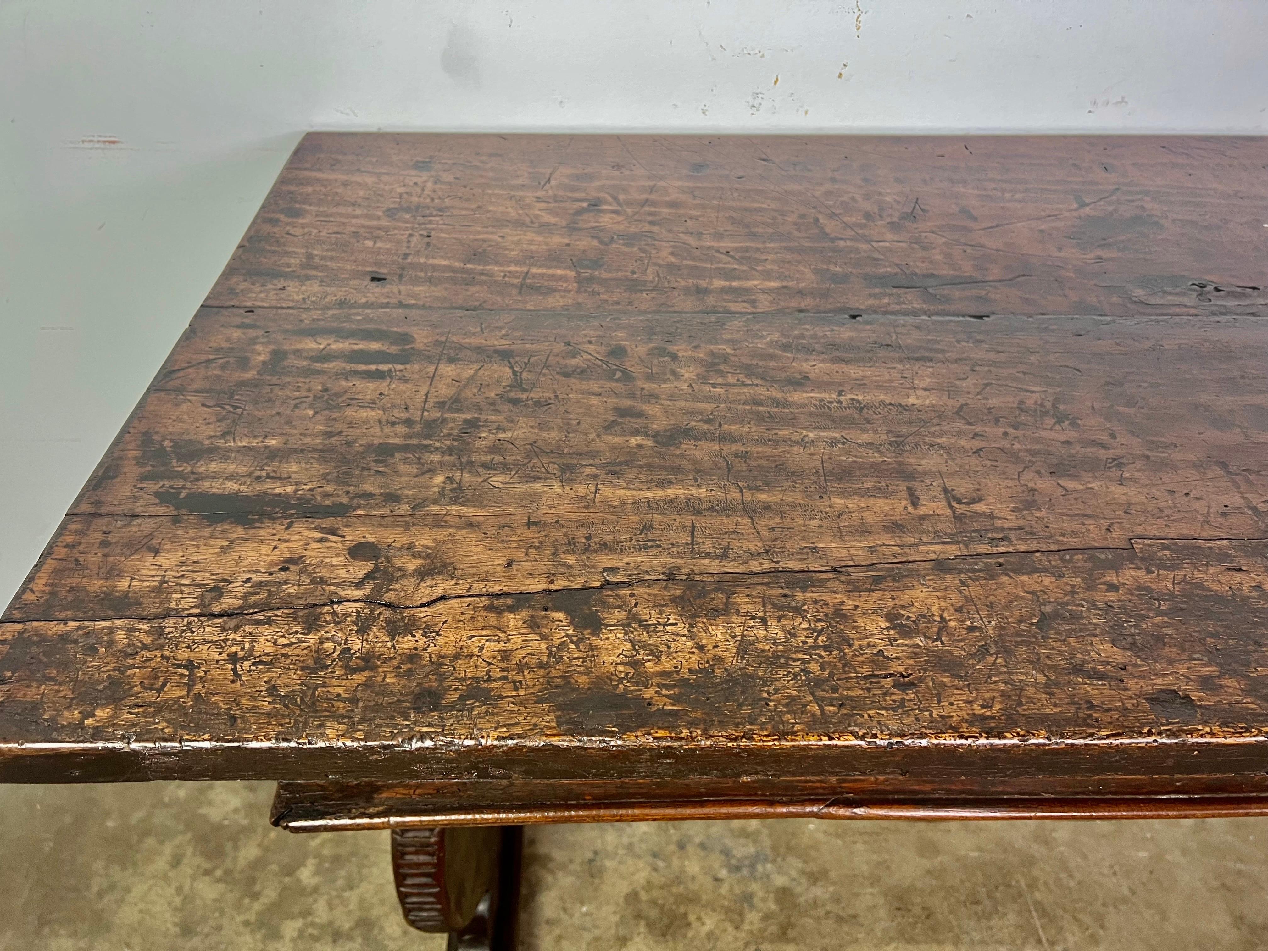 18th Century Italian Trestle Table For Sale 1