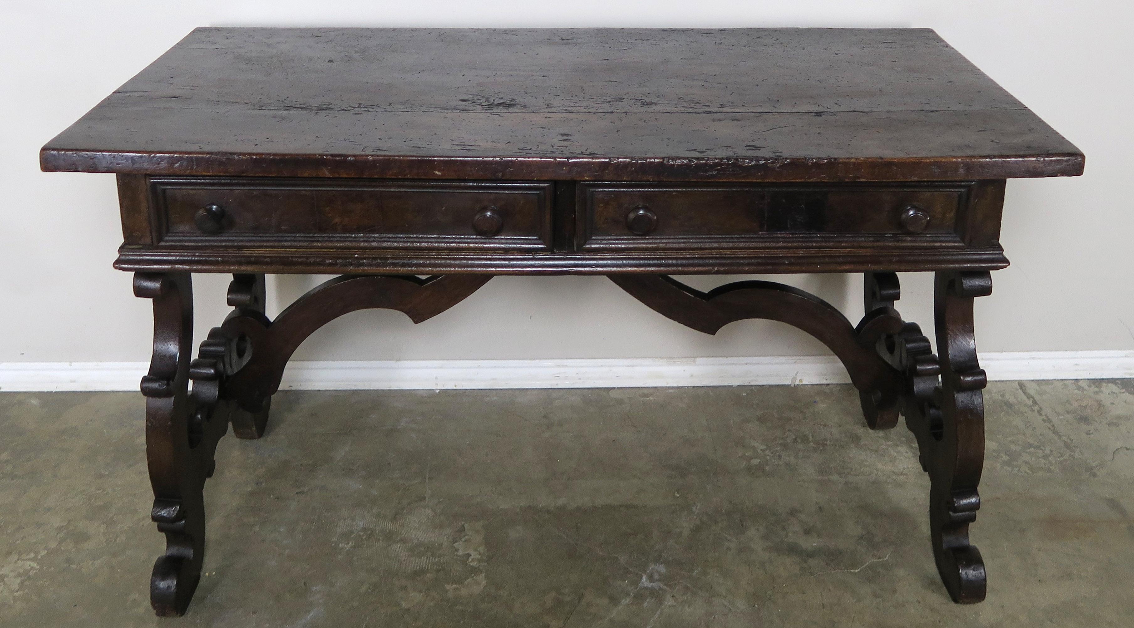 18th Century Italian Walnut Writing Table/ Desk 8