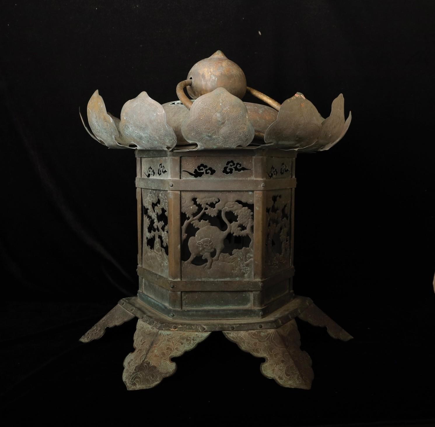 große buddhistische tempel-laterne aus dem 18. im Angebot 10