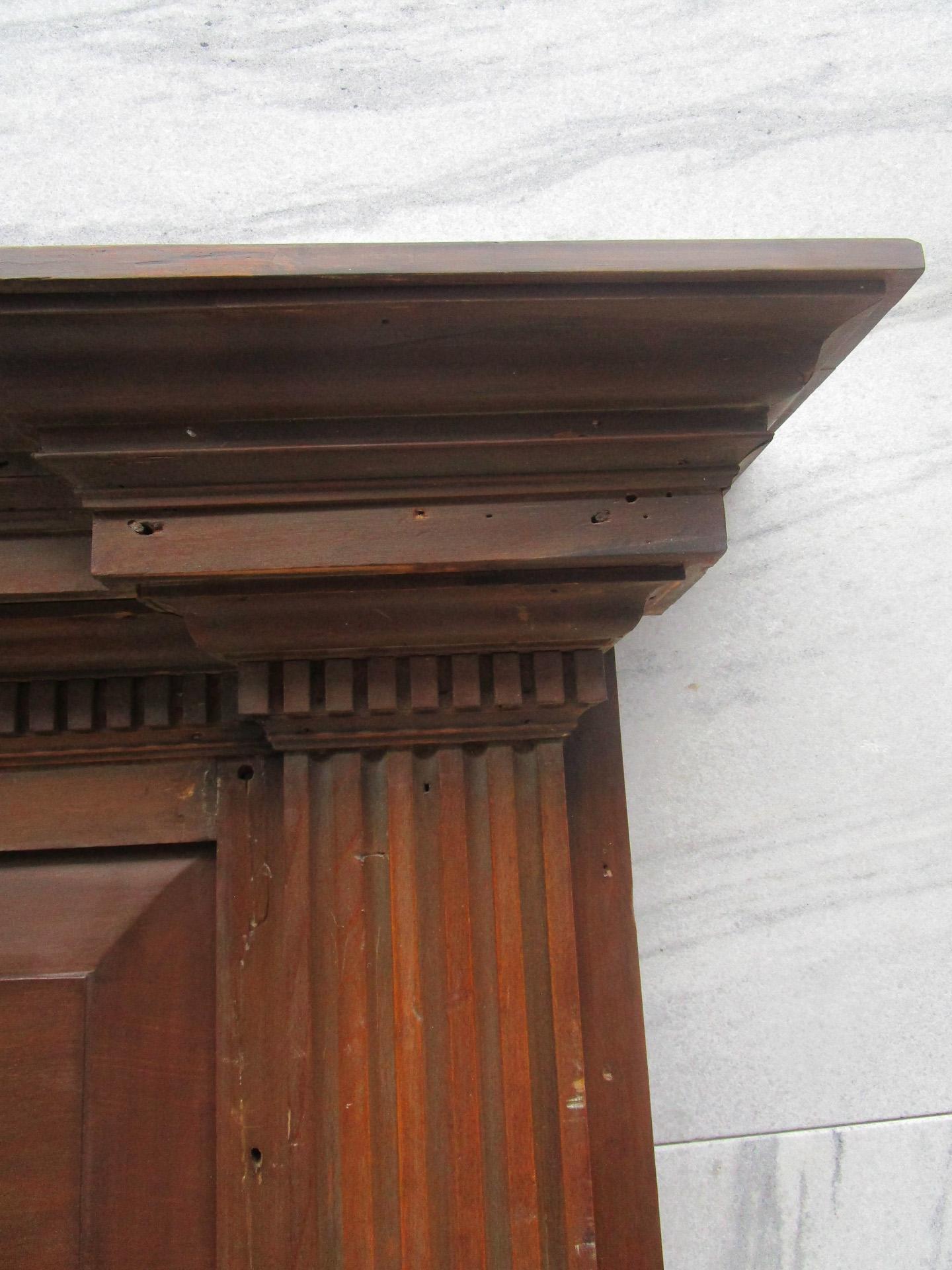18th c Large Federal Style American Wooden Fireplace Mantel 1