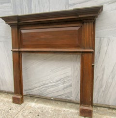 18th c Large Federal Style American Wooden Fireplace Mantel