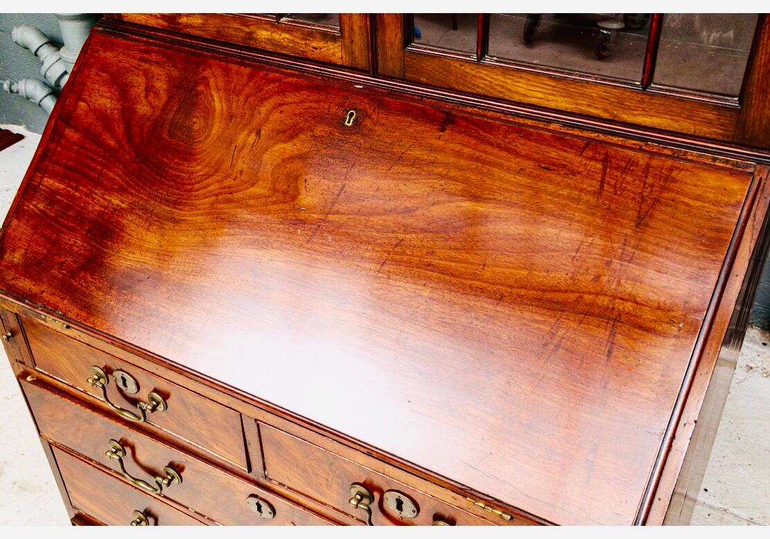 18th C. Late Georgian Mahogany Secretary Bookcase 7