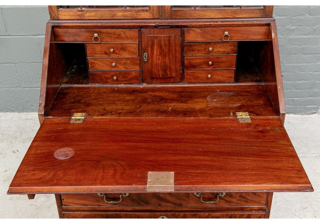 18th Century 18th C. Late Georgian Mahogany Secretary Bookcase For Sale