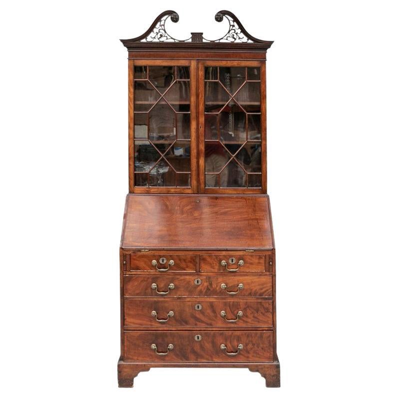 18th C. Late Georgian Mahogany Secretary Bookcase