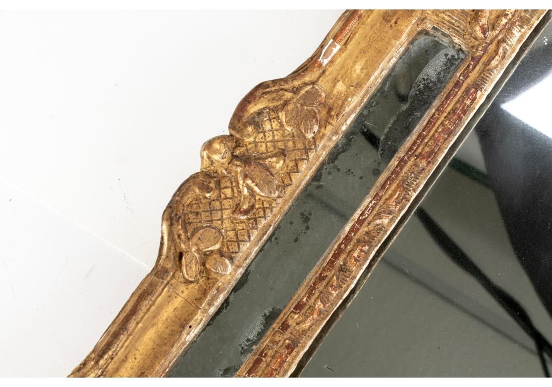 18th C. Louis XIV Style Segmented Carved And Gilt Mirror 5