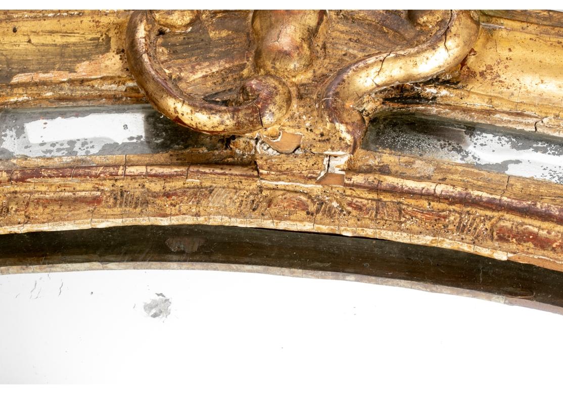 18th C. Louis XIV Style Segmented Carved And Gilt Mirror 6