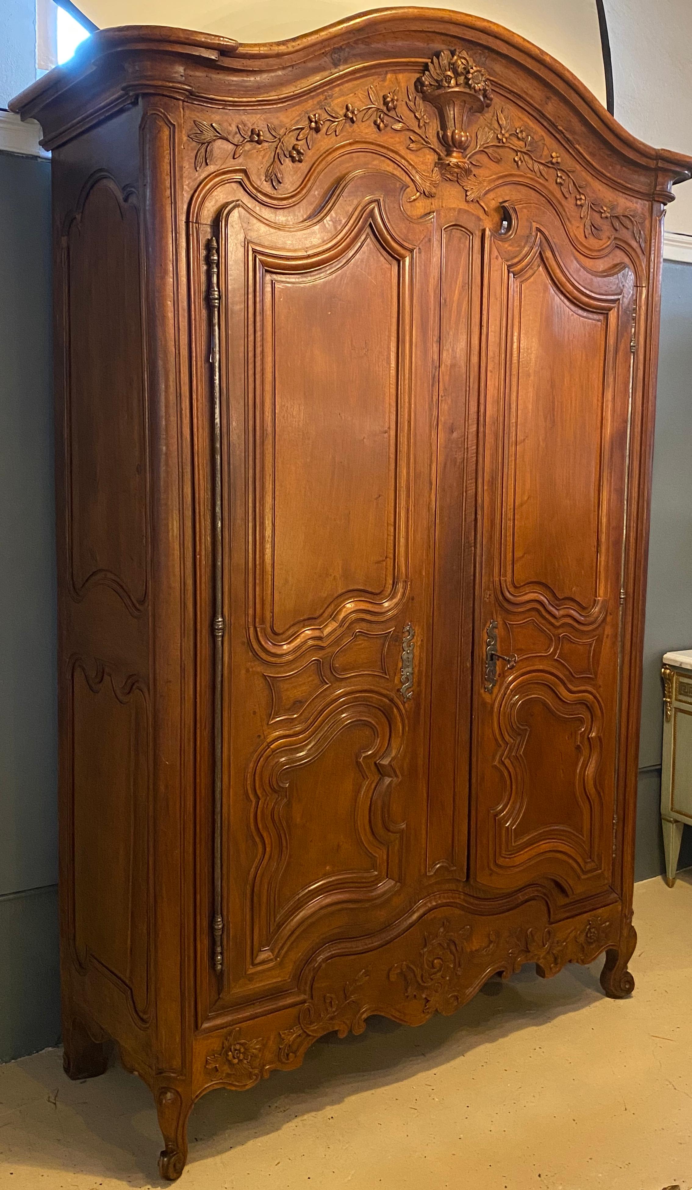 18th Century Louis XV Armoire Wonderfully Carved with All Original Hardware 10