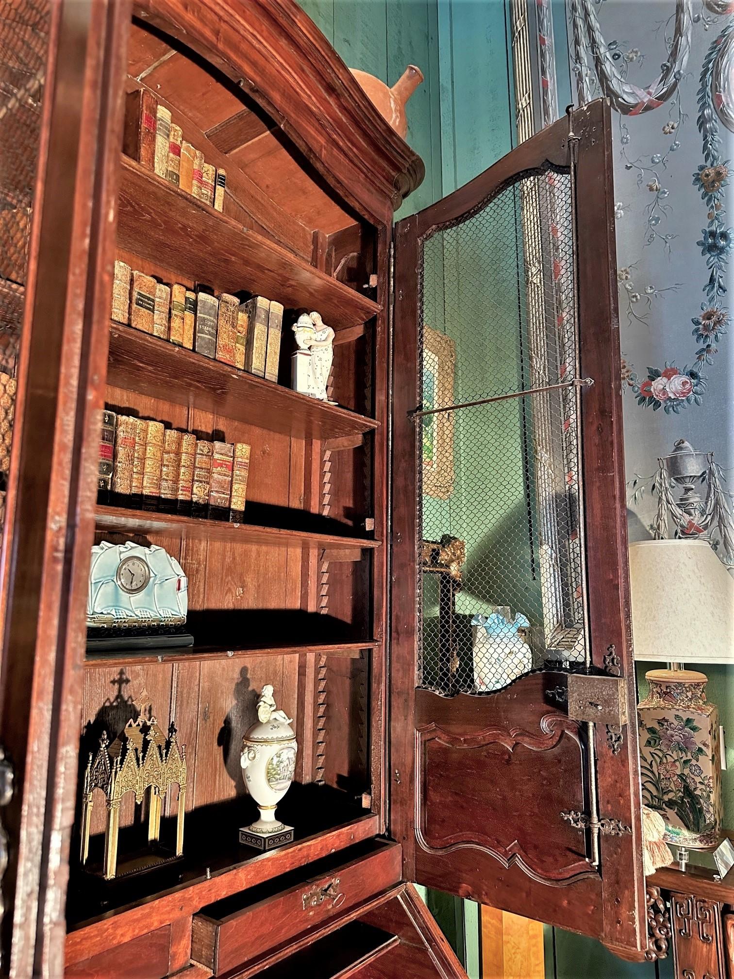 18. Jahrhundert Louis XV Bureau Scriban Bibliotec Sekretär Schrank Mahagoni Antiques LA (Louis XV.) im Angebot