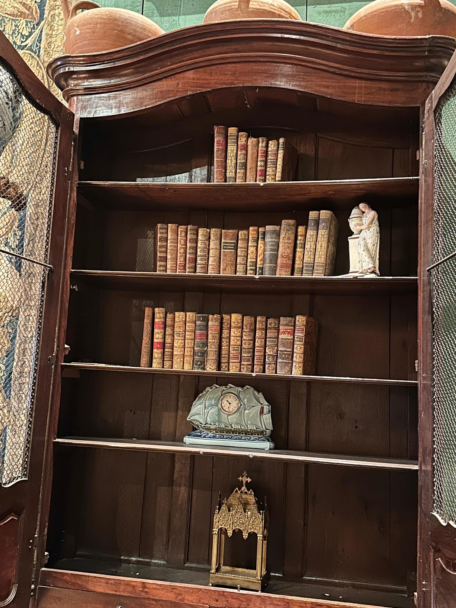 18° C. Luigi XV Bureau Scriban Bibliothèque Secretary Cabinet Mahogany Antique in vendita 3