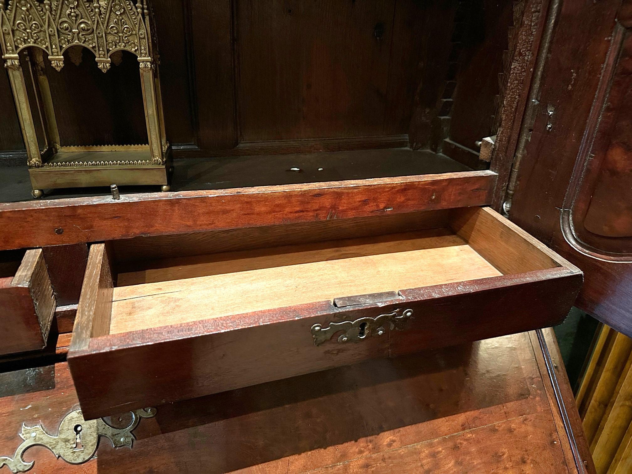 18° C. Luigi XV Bureau Scriban Bibliothèque Secretary Cabinet Mahogany Antique in vendita 5