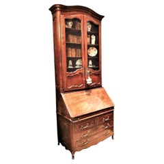 18th C. Louis XV Bureau Scriban Bibliothèque Secretary Cabinet Mahogany Antique
