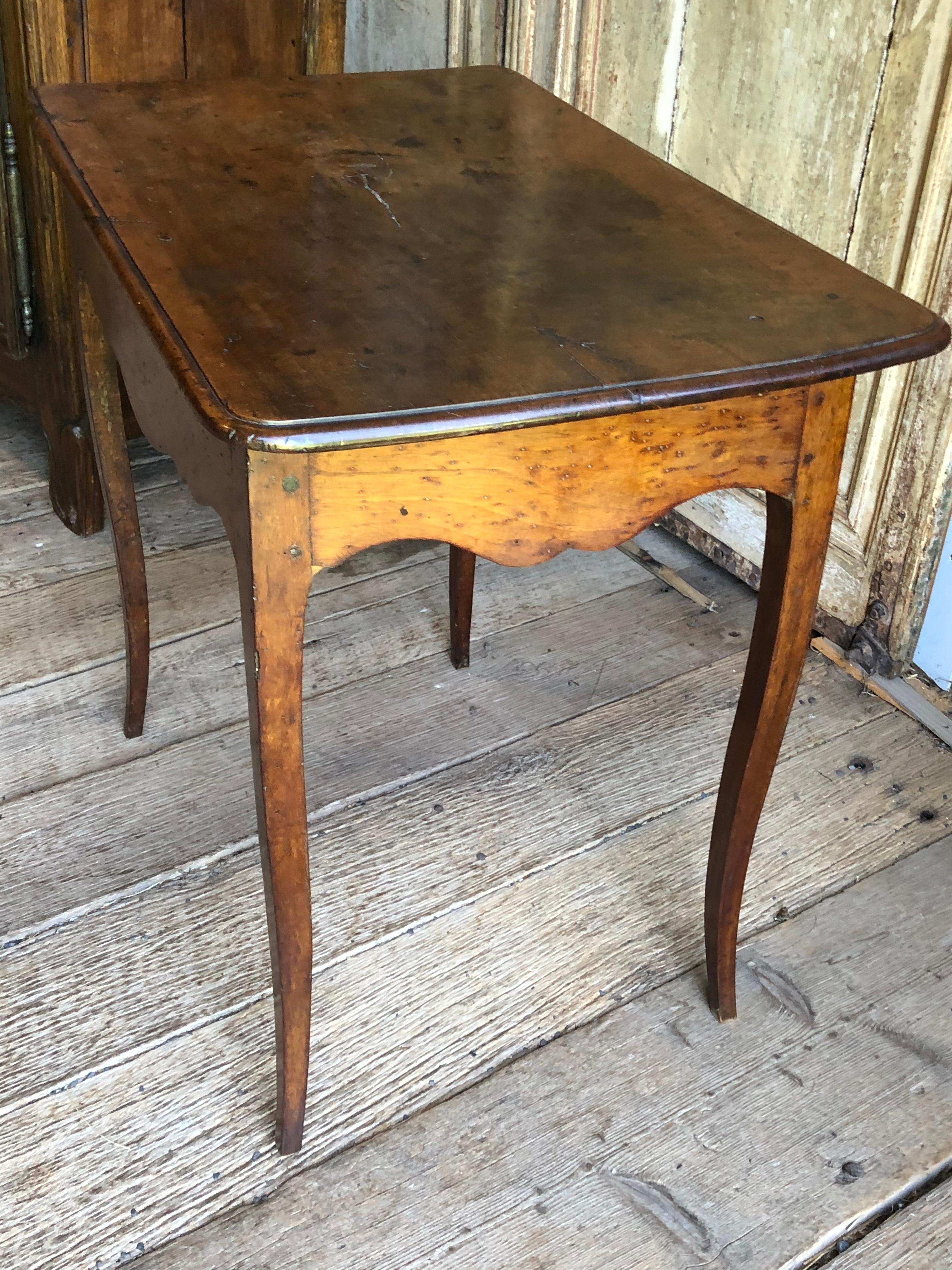 18th C. Louis XV Side Table, Walnut For Sale 1