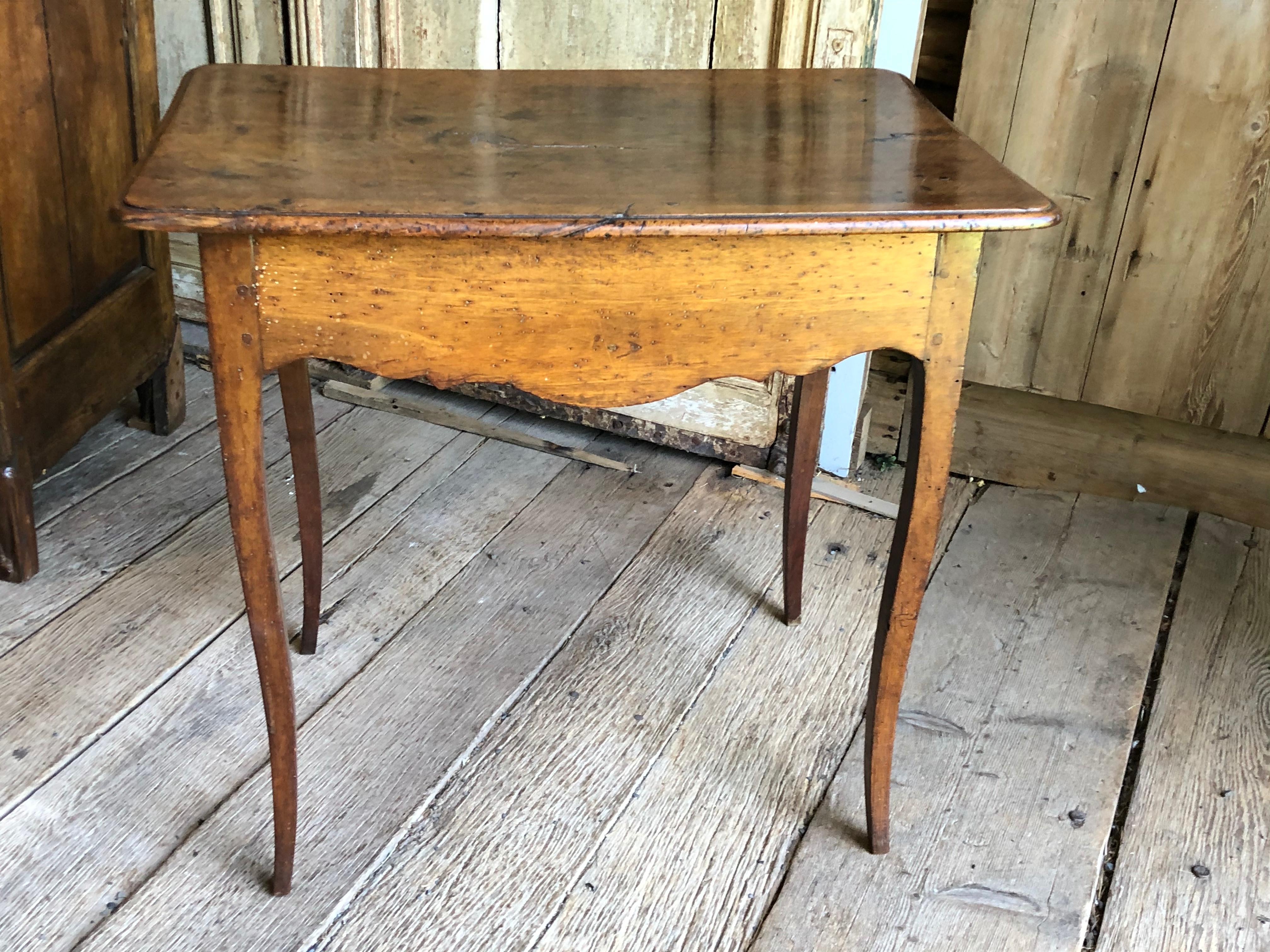 18th C. Louis XV Side Table, Walnut For Sale 3