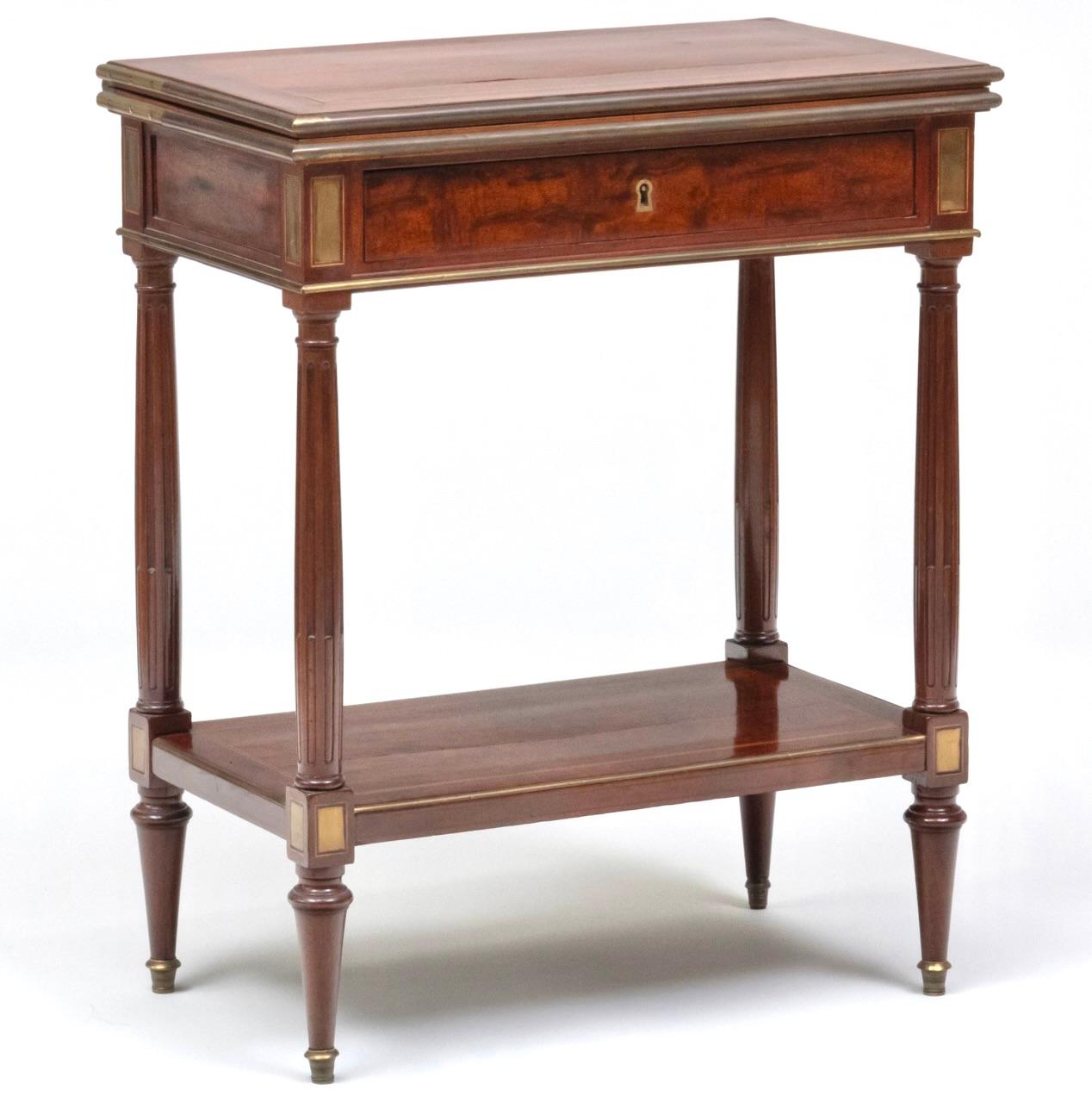 18th C. Louis XVI Marble Writing Table In Good Condition For Sale In Santa Barbara, CA