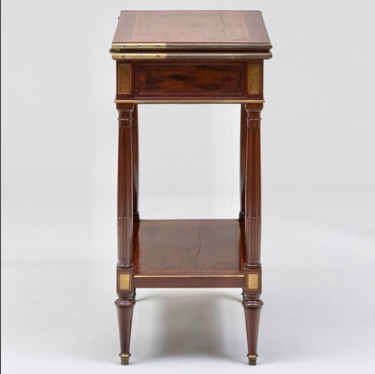 18th C. Louis XVI Marble Writing Table For Sale 1