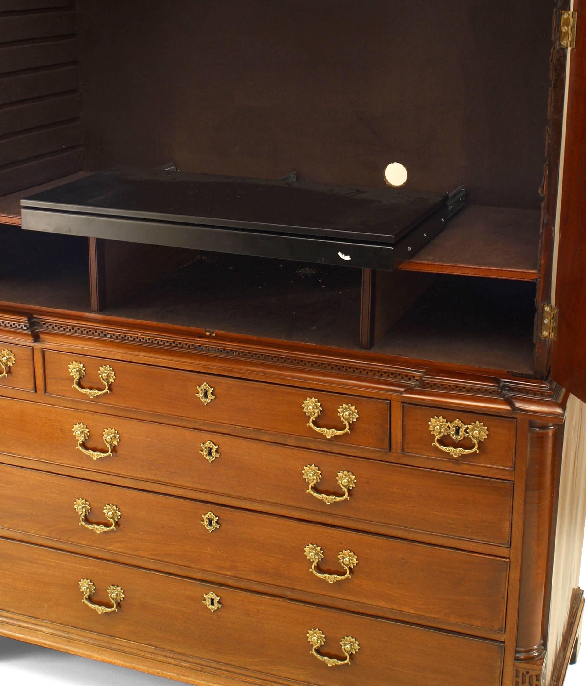 18th Century and Earlier English Georgian Mahogany Cabinet For Sale