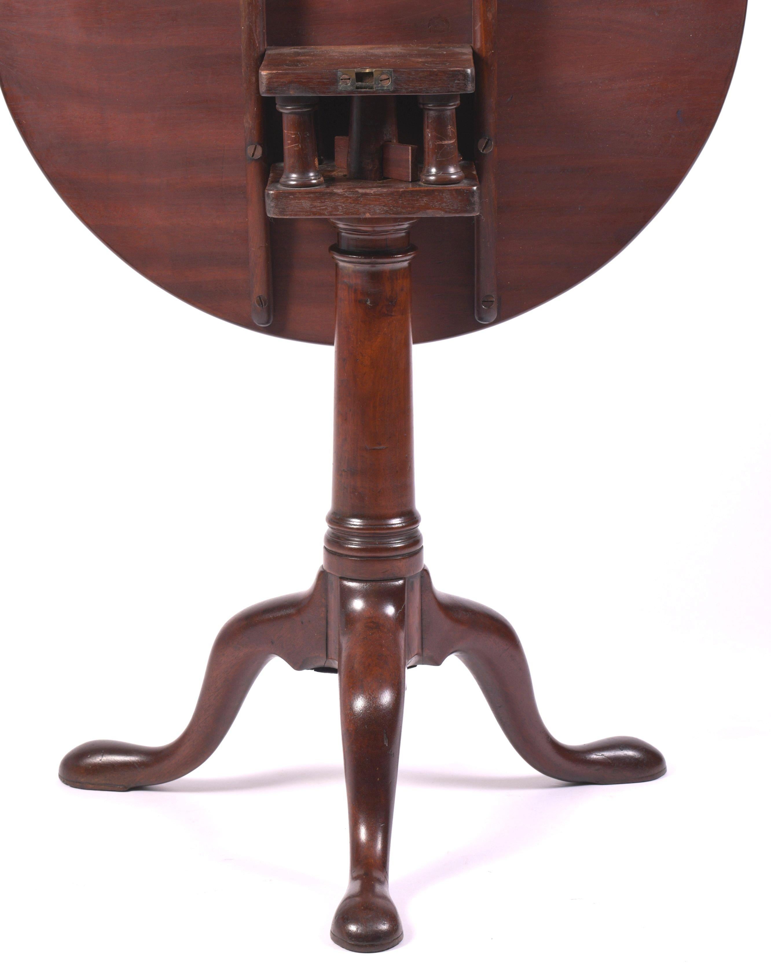 18th Century Mahogany Tilt-Top Wine Table 5