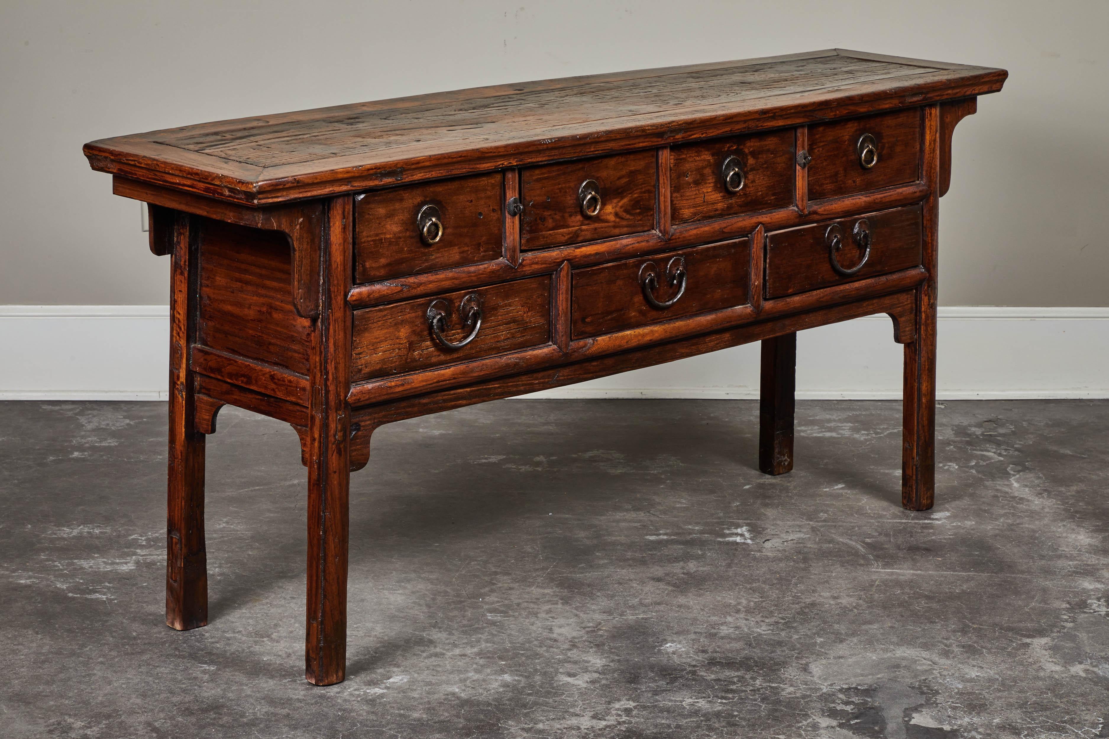 18th Century Ming Style Elm Sideboard 1