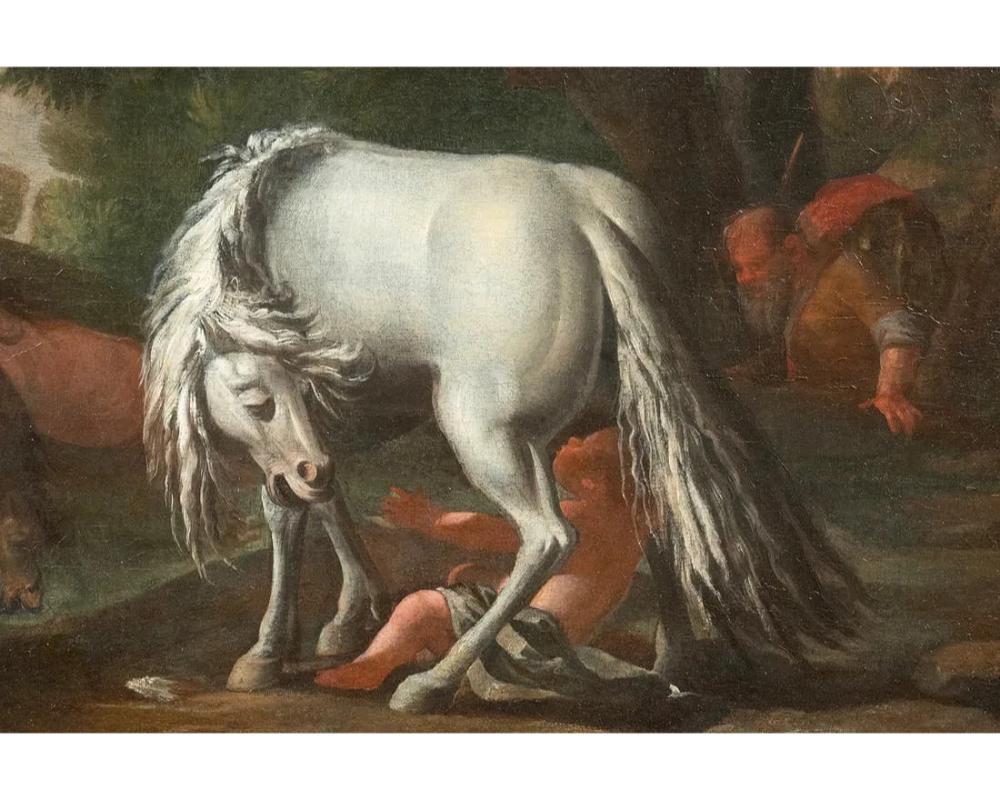 18th c. monumental Old Master equestrian painting (Deutsch) im Angebot