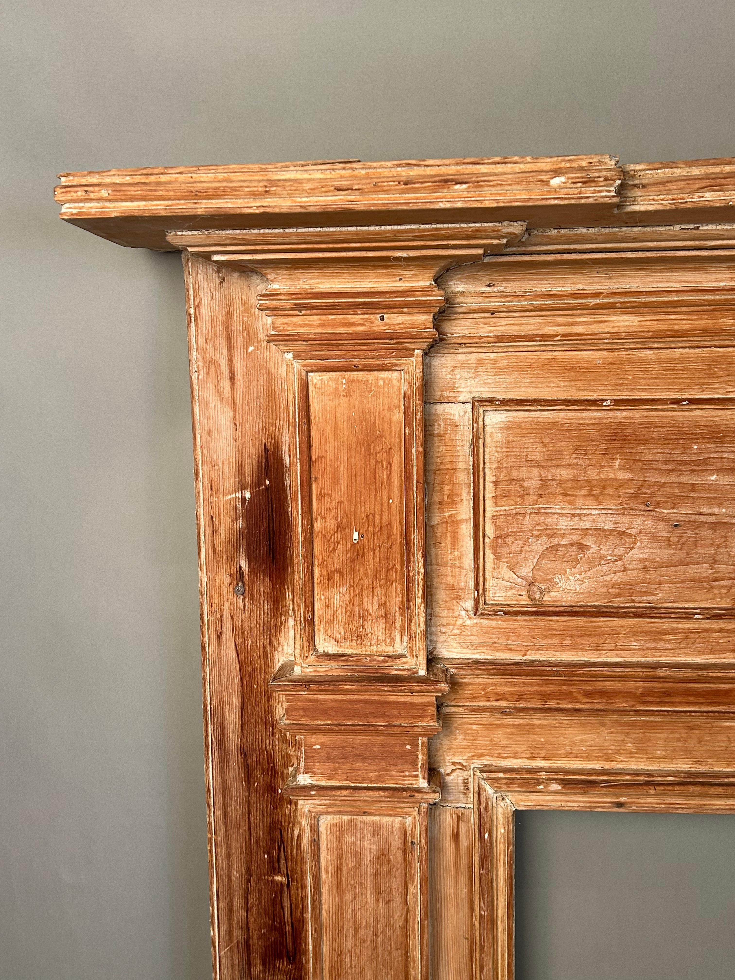 American Colonial 18th c New England Fireplace Mantel For Sale