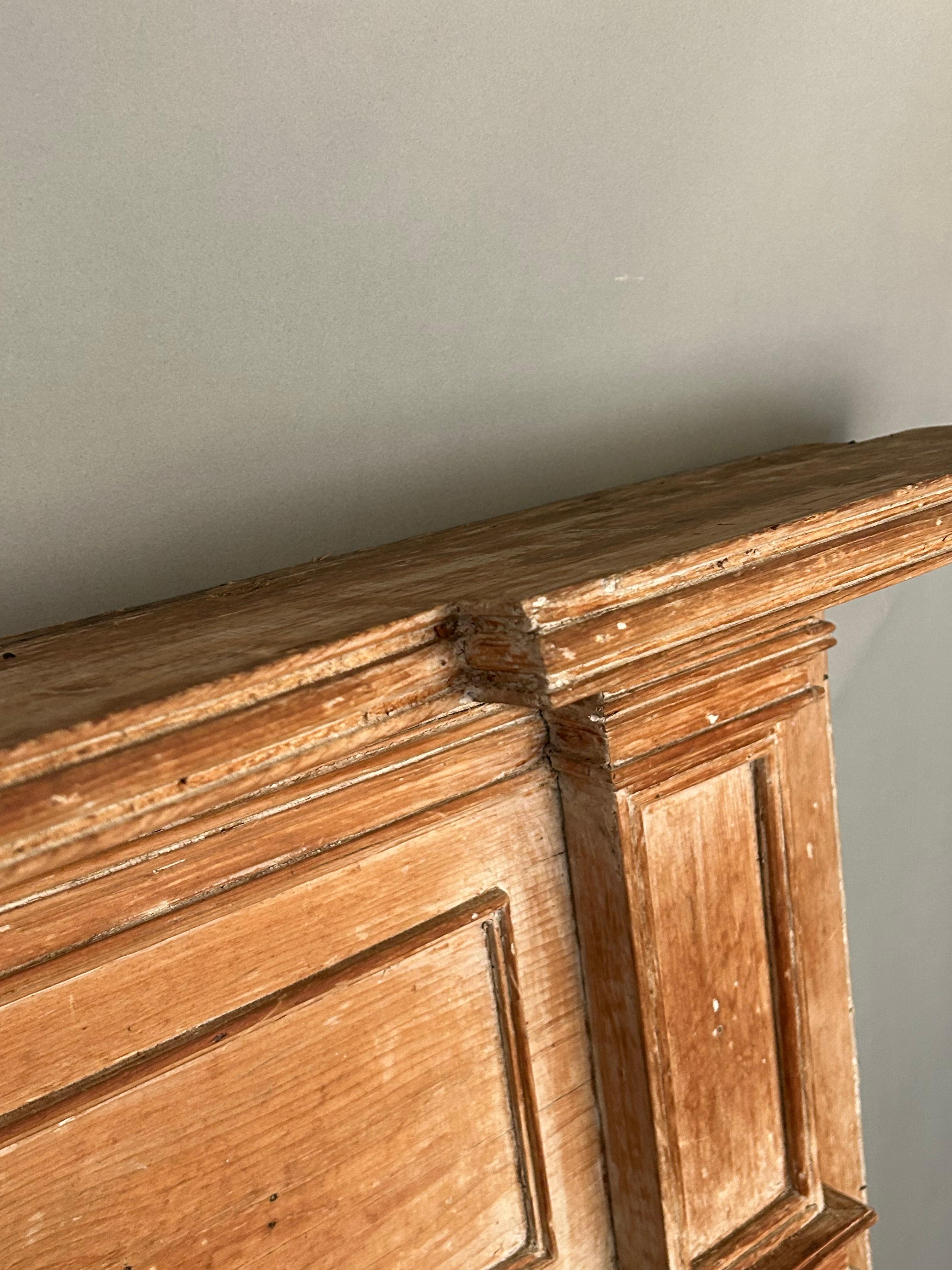 Wood 18th c New England Fireplace Mantel For Sale