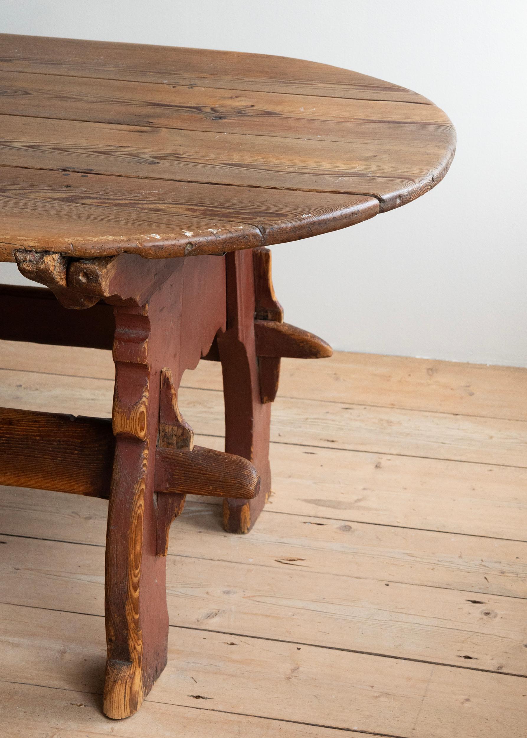 Baroque 18th c, Norwegian Trestle Table For Sale