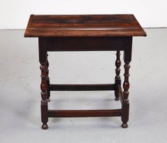18th C. Oak Stretcher Base Rectangular Table