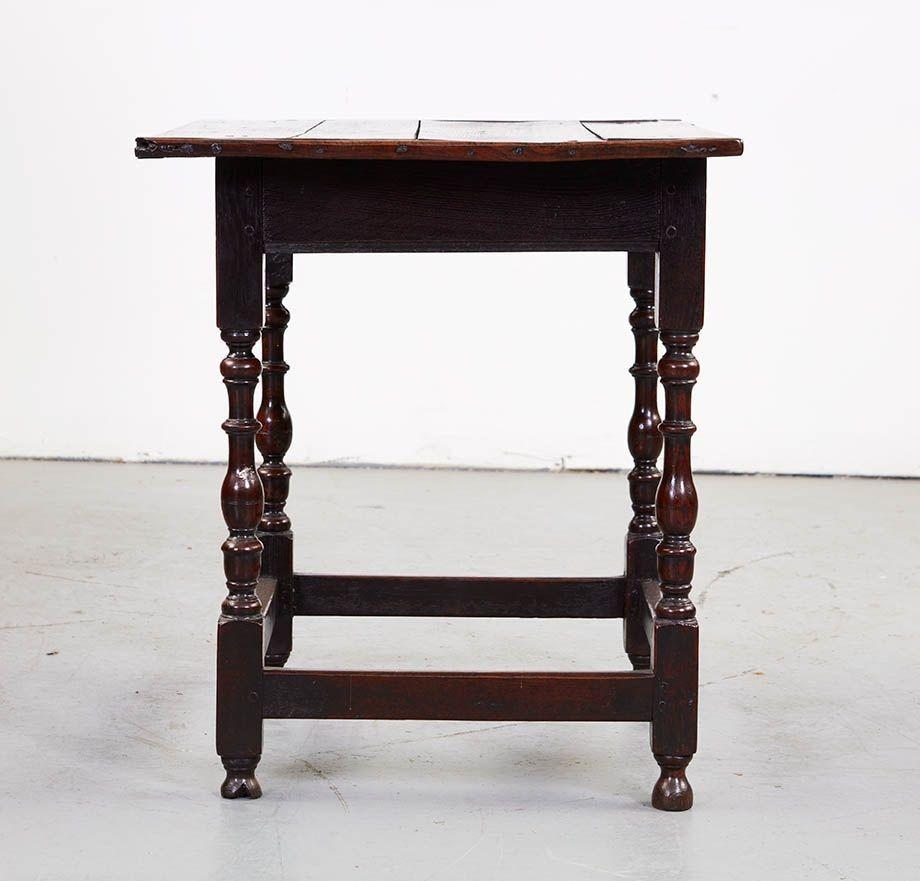 18th C. Oak Stretcher Base Rectangular Table For Sale 2