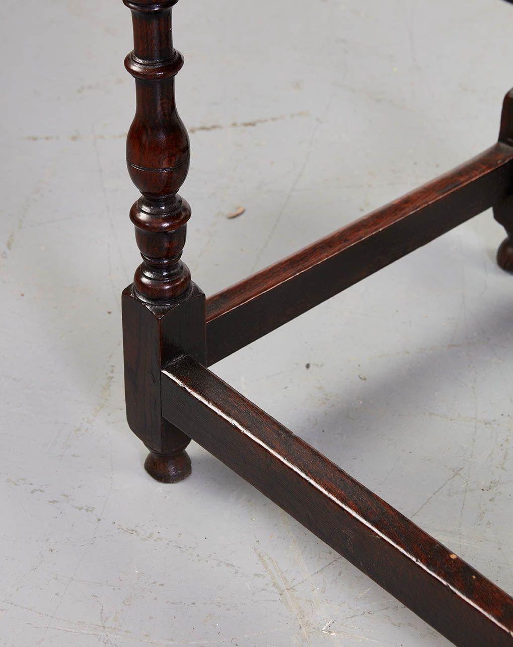 18th C. Oak Stretcher Base Rectangular Table For Sale 4