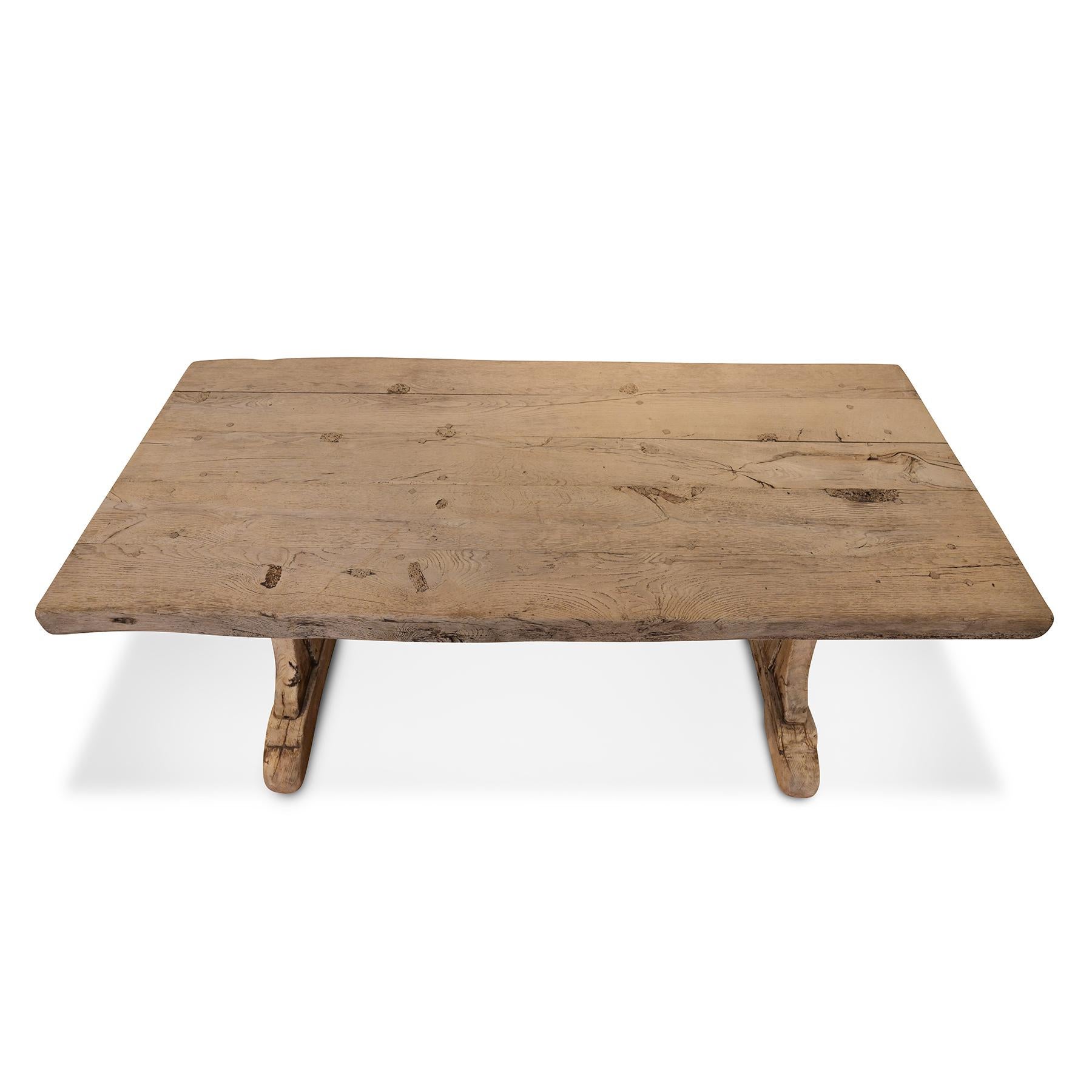 Chêne XVIIIe siècle Table à tréteaux Bunny Williams Collection en vente