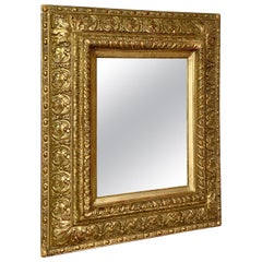 18th C, Ornate Gilt French Carved Mirror