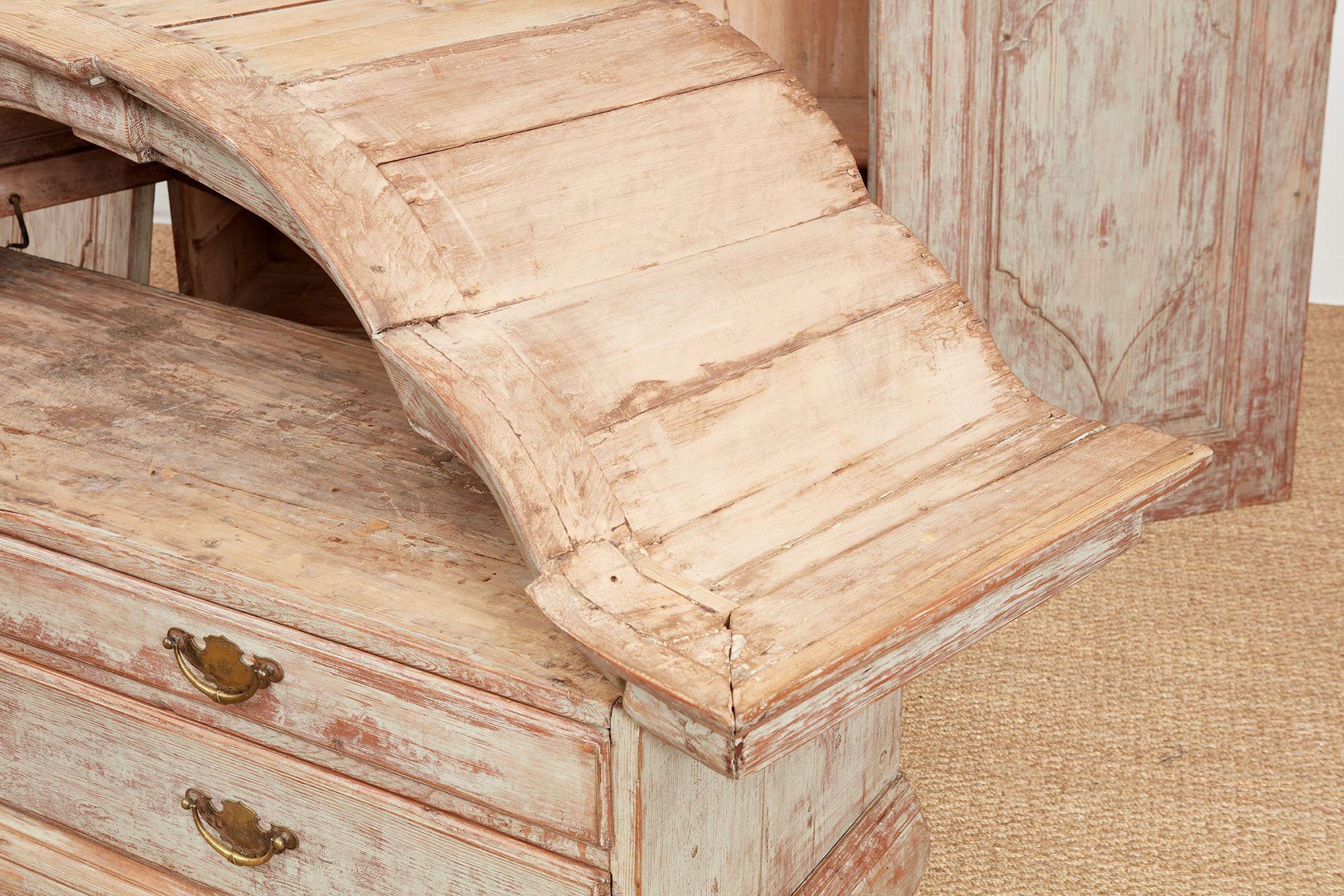 18th c. Painted Danish Cabinet For Sale 11