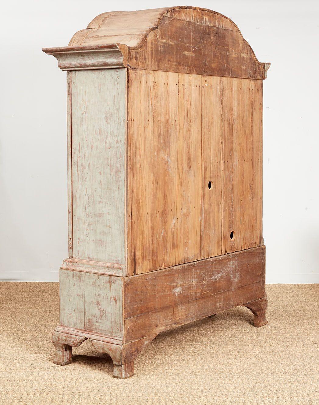 18th c. Painted Danish Cabinet For Sale 12