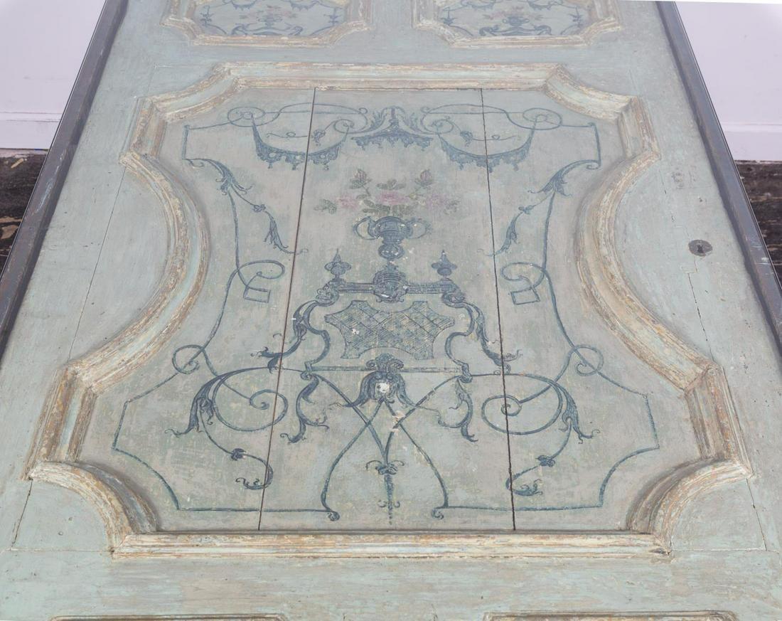 18th Century Painted Door Custom Dining Table For Sale 2