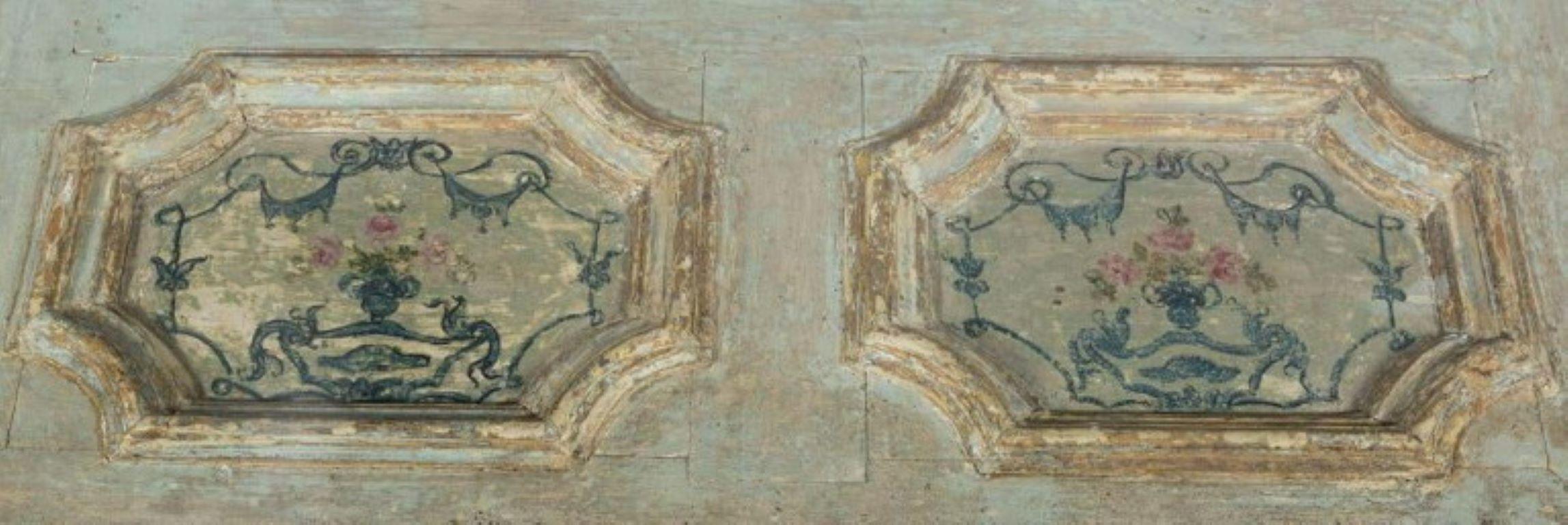 French 18th Century Painted Door Custom Dining Table For Sale