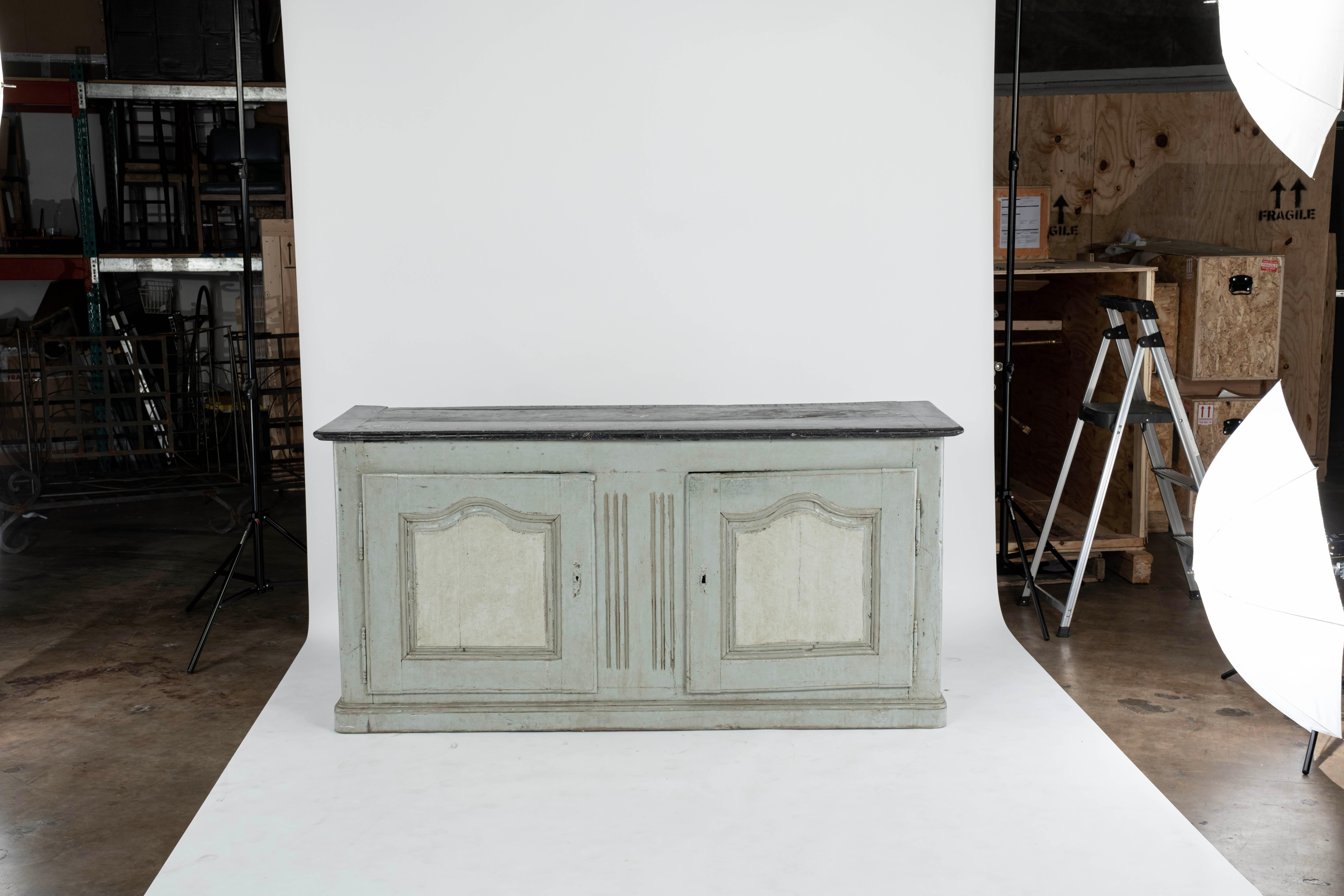 Louis XV 18th C. Painted French Buffet For Sale