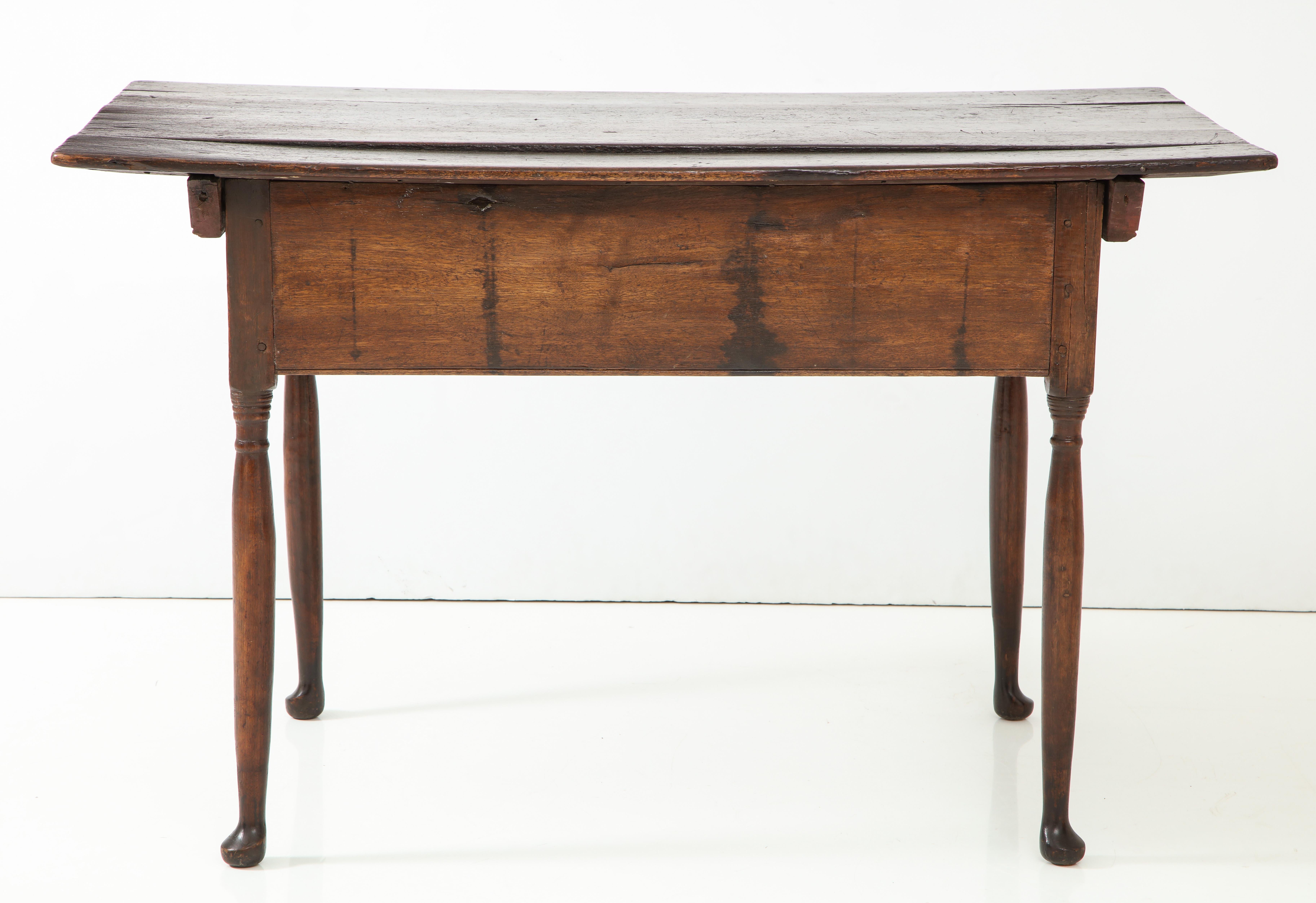 Elm 18th Century Pennsylvania Dutch Table with Drawer For Sale
