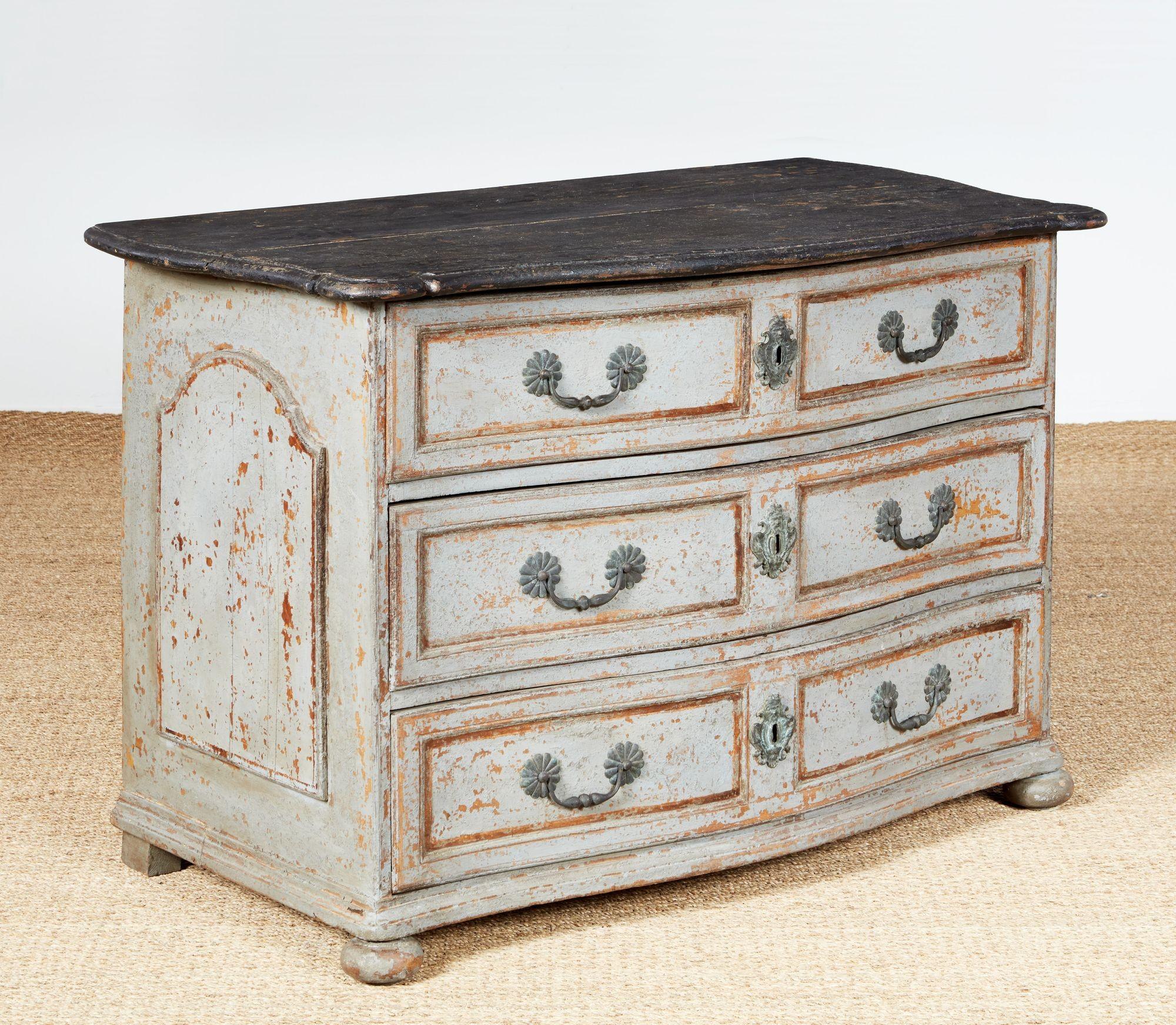 Baroque 18th c. Provencal Painted Commode For Sale