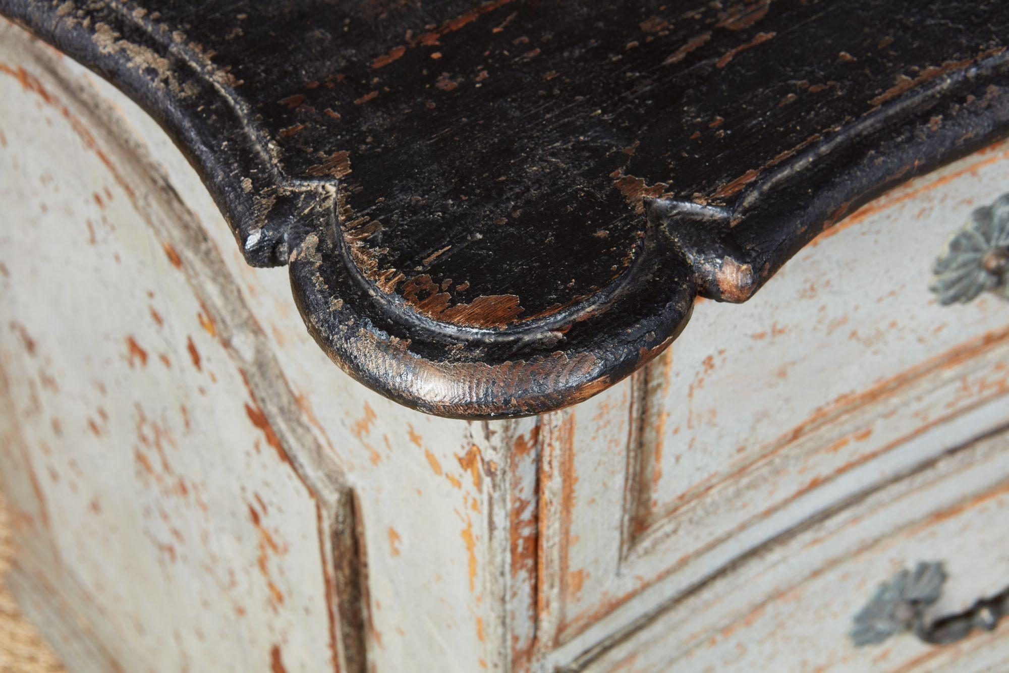 Hand-Painted 18th c. Provencal Painted Commode For Sale