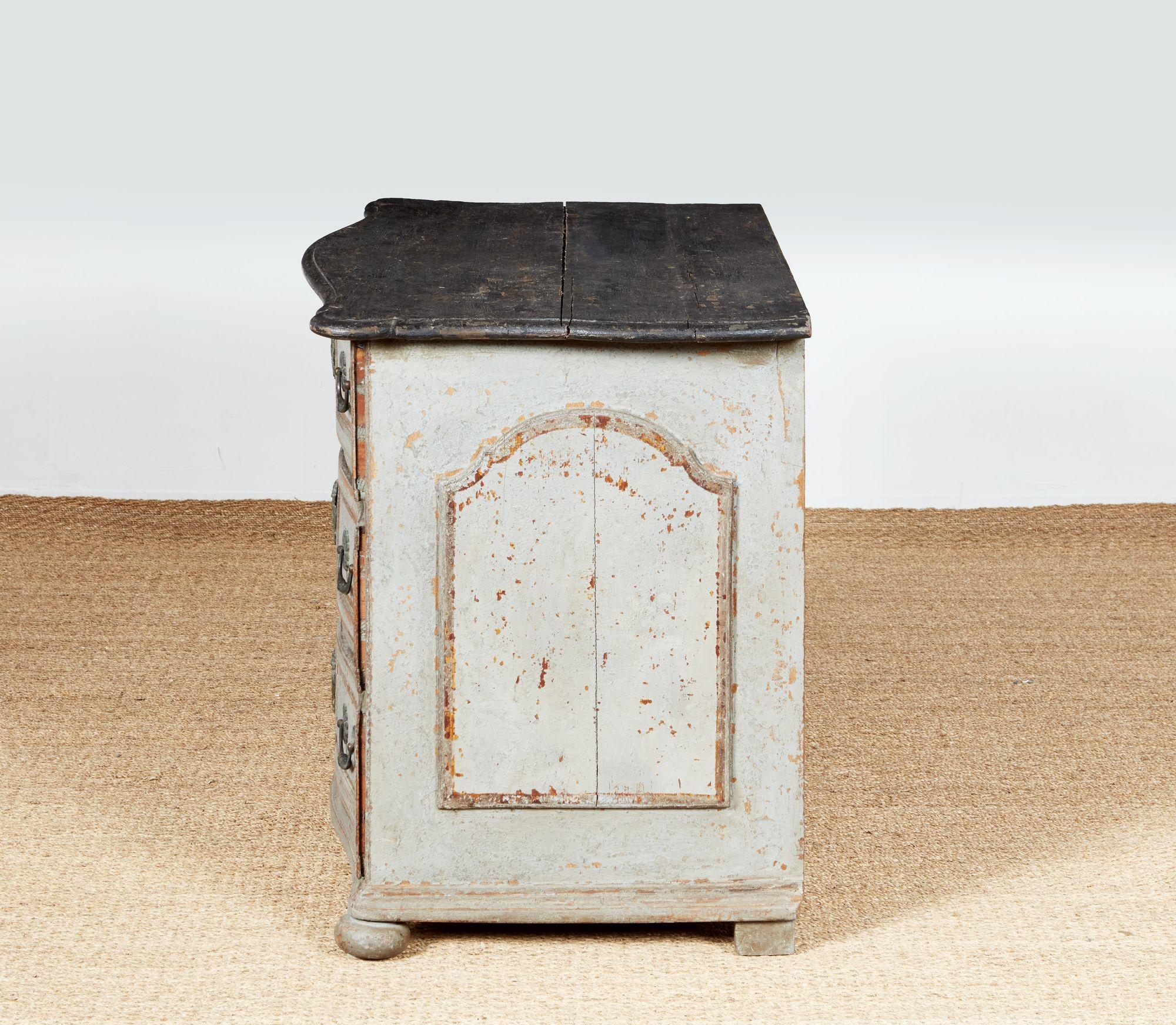 Poplar 18th c. Provencal Painted Commode For Sale